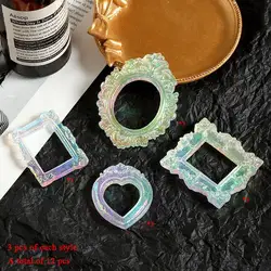 Set of 12 Miniature European Retro Picture Frames - Exquisite Dollhouse Ornaments and Decorative Props (Multicolor)