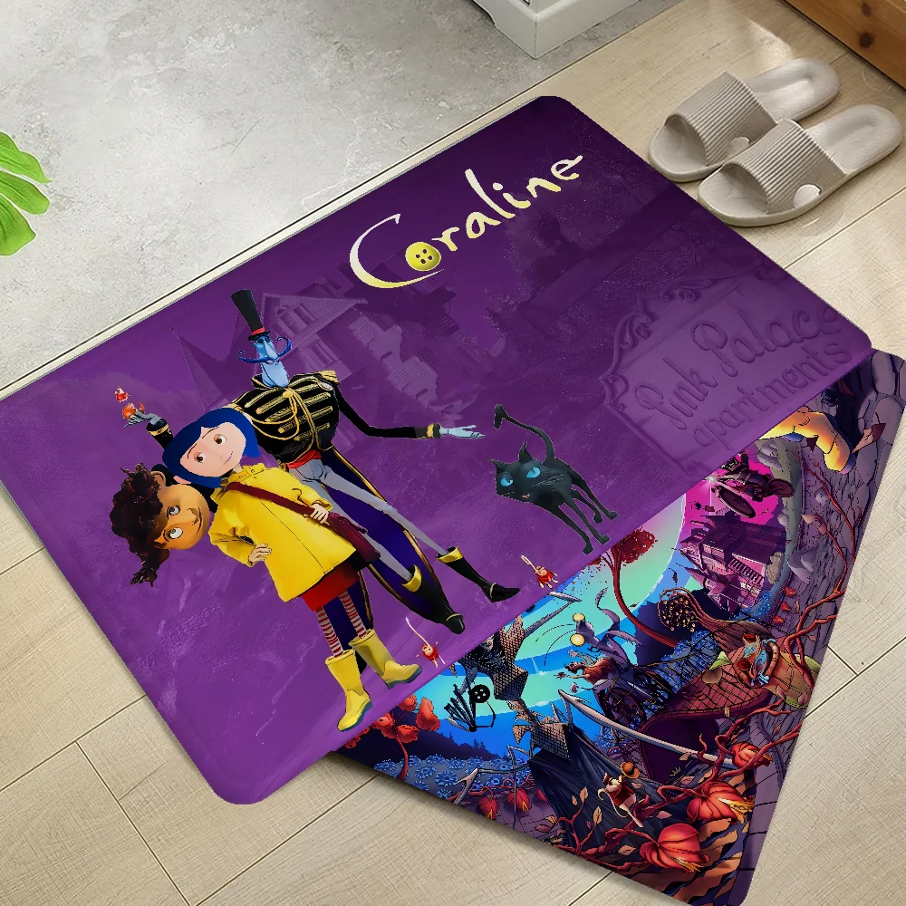 

Coraline Characters Floor Mat Bathroom Mat Anti-slip Absorb Water Long Strip Cushion Bedroon Mat Welcome Doormat