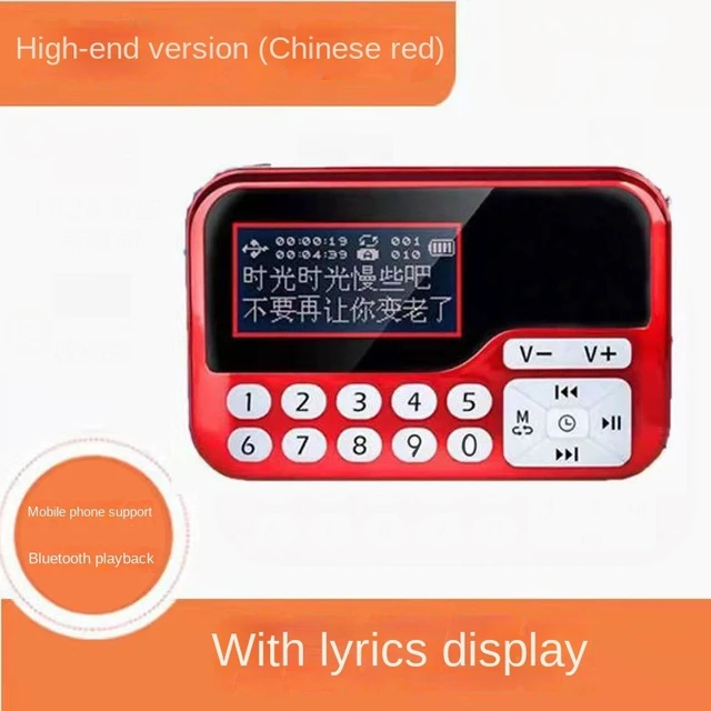 Mini Radio FM para ancianos, altavoces inalámbricos con Bluetooth para  exteriores, Walkman MP3, sonido Hi-fi, calidad de reloj LED, pantalla de  letras, nuevo - AliExpress