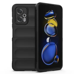 Shockproof Silicone Back Cover - Durable Protective Phone Case for POCO F3 GT (Black)