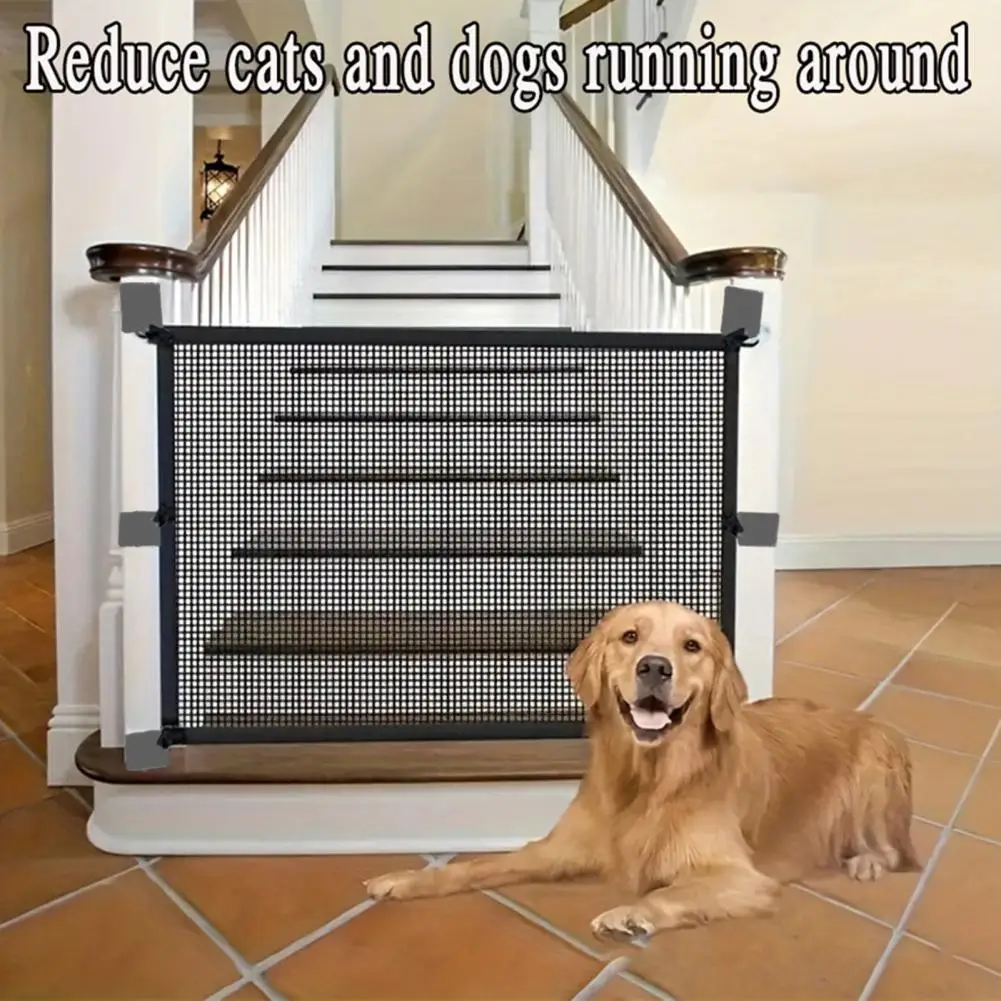 Pet Barrier Fence Net Indoor Safety Fence Guard for Dogs Pet Screen Mesh Gate for House Stairs Doorways Puppy Baby Safety