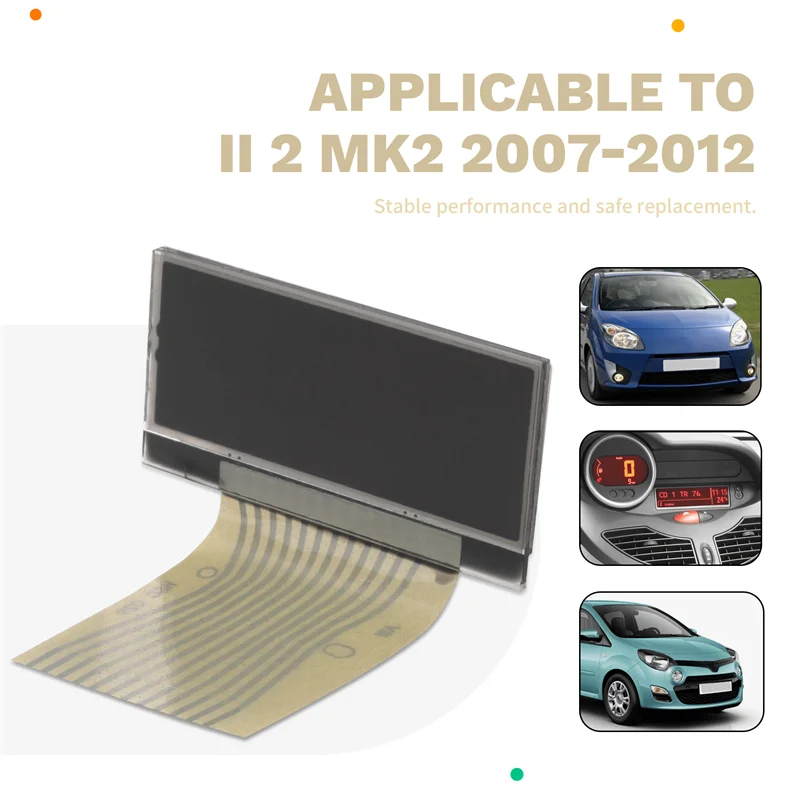 Pantalla de grupo de instrumentos para Renault Twingo II 2 MK2 2007-2012 números de pieza de pantalla LCD de coche 8201127953 8200725330 2