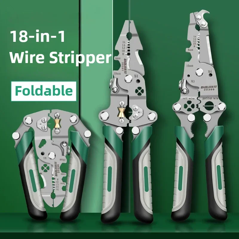 Electrician Wire Crimper Peeler Pliers Cables Stripping Press Plier Terminal Crimping Side Cutting Tool universal pliers