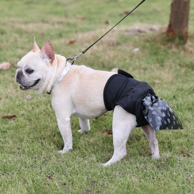 Dog Period Briefs Pants Pantie Soft Suspener Comfortable Pants with 50Pcs Poop Bag Female Dog Diapers