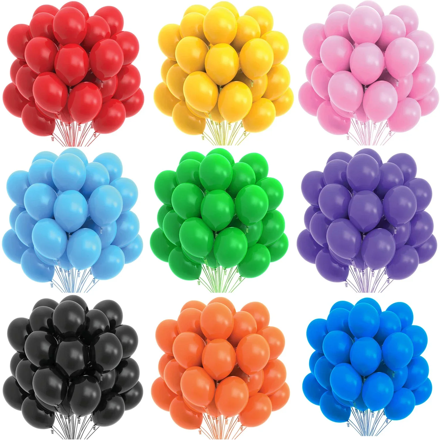 Latex Balloons 10/12inch Red Black Pink Birthday Party Decor Adult Wedding Decoration Helium Baby Shower