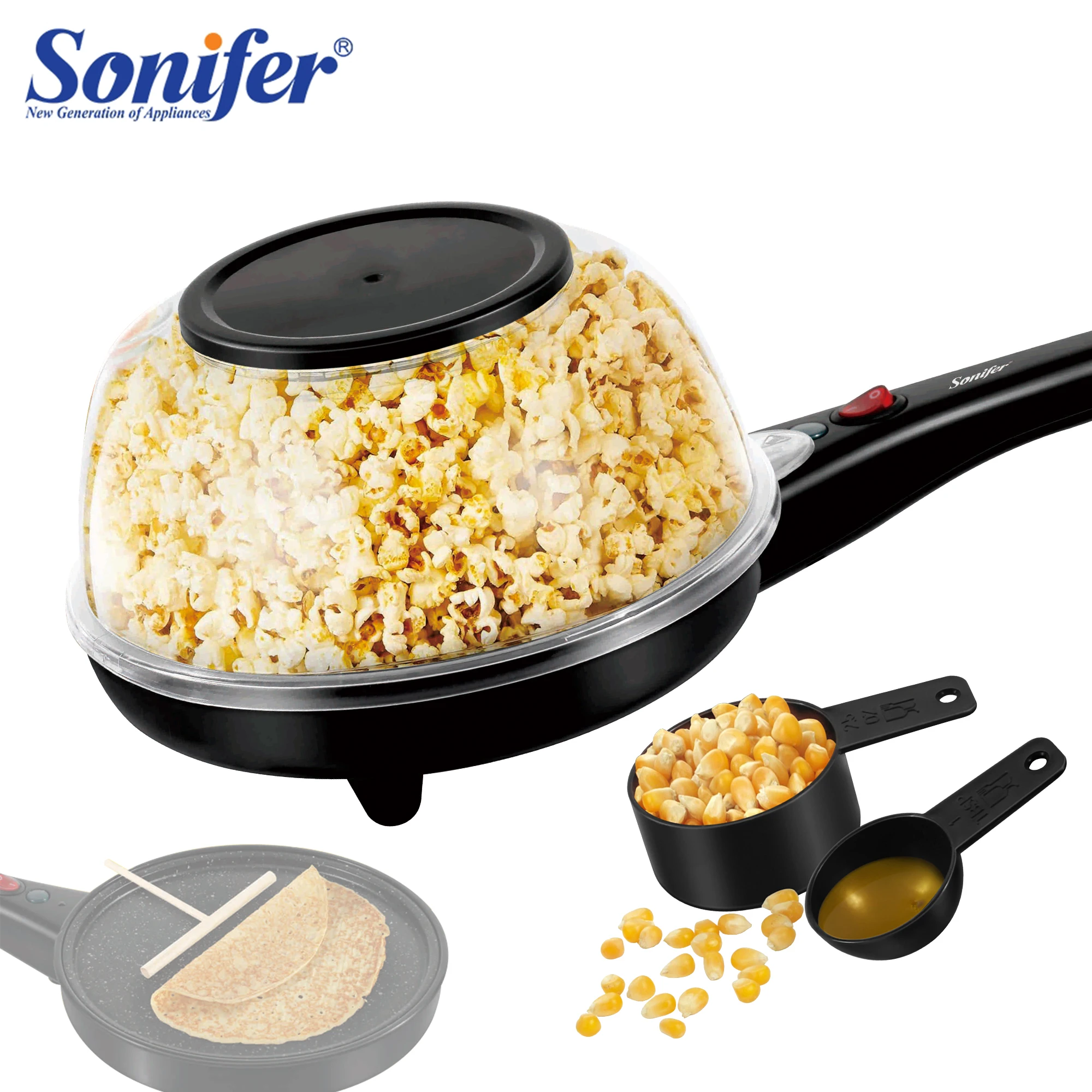 PopcornMakerHouseholdElectricCrepeMakerPancakeMachineNonStick