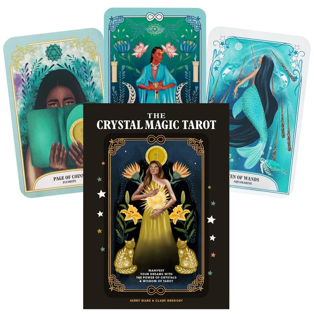 

10.3*6cm The Crystal Magic Tarot: Understand and Control Your Fate with Tarot 78pcs Cards