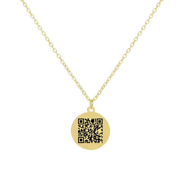 Cool Barcode Pendant Personalized Scan Code Necklace Custom QR Code Secret  Message Necklace Engagement Friendship Bff