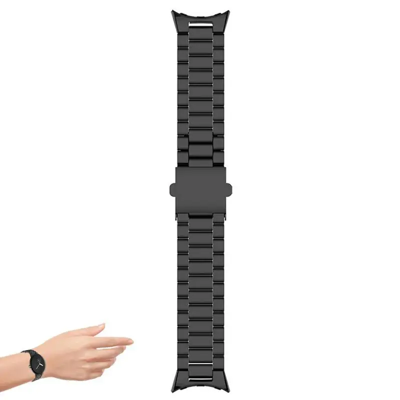 

Quick Release Metal Band For Google Stainless Steel Bracelet Smartwatch Band Adjustable Wristband Watch Strap