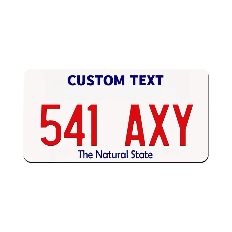 Customizable 12x6 Inch U.S. License Plate with Personalized Text