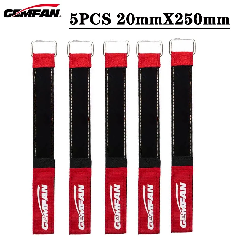 Gemfan Sangle Batterie LIPO 16x250mm Jaune/20x250mm Rouge pour Drone FPV
