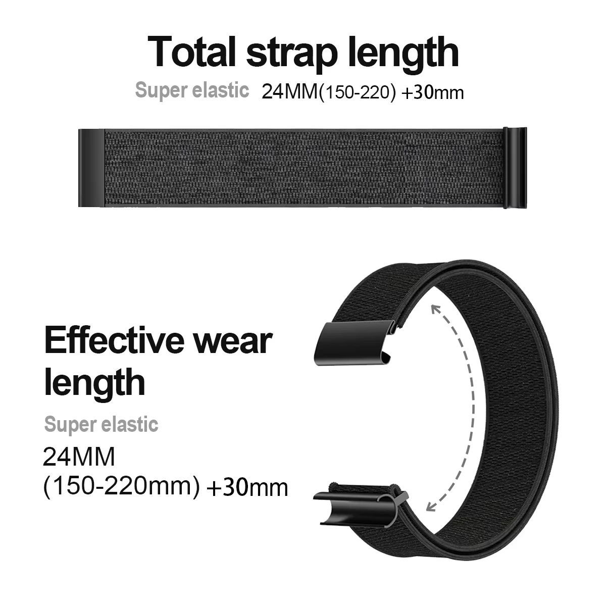 Stretchable Nylon Sport Wristband Strap - Premium Elastic Bracelet