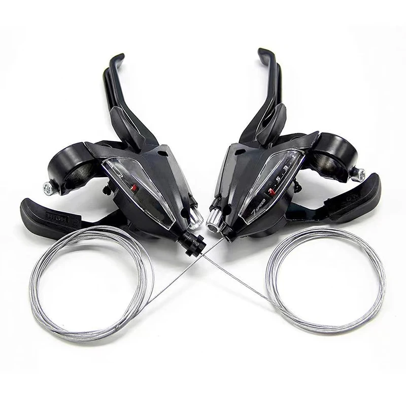 3x7 21 Speed Bicycle Shifter Levers Brake Cycling Disc Handle Brake Levers With Shift Cable Bike Accessories For Road Bike MTB