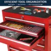 7 Drawers Rolling Tool Chest & Hand Box with Tools,Box with Wheels Pull Handle Key Locking,Complete Tool Kit with 4 Layers 6