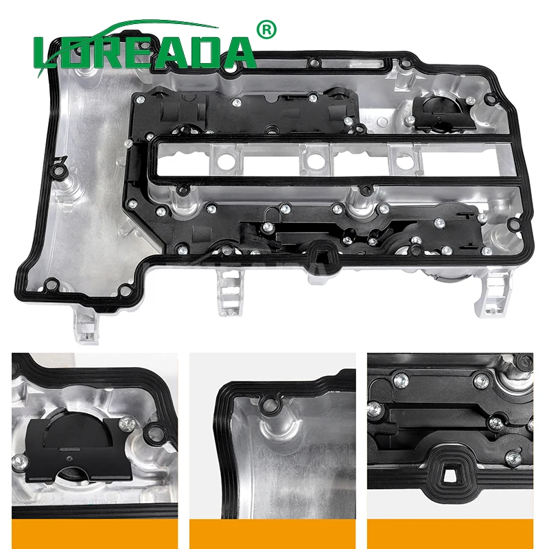 Фото Алюминиевая крышка клапана двигателя для Buick Encore ELR Chevy Cruze Sonic Trax 55573746 л 2013-2018 с прокладкой 25198874 25198498 №2
