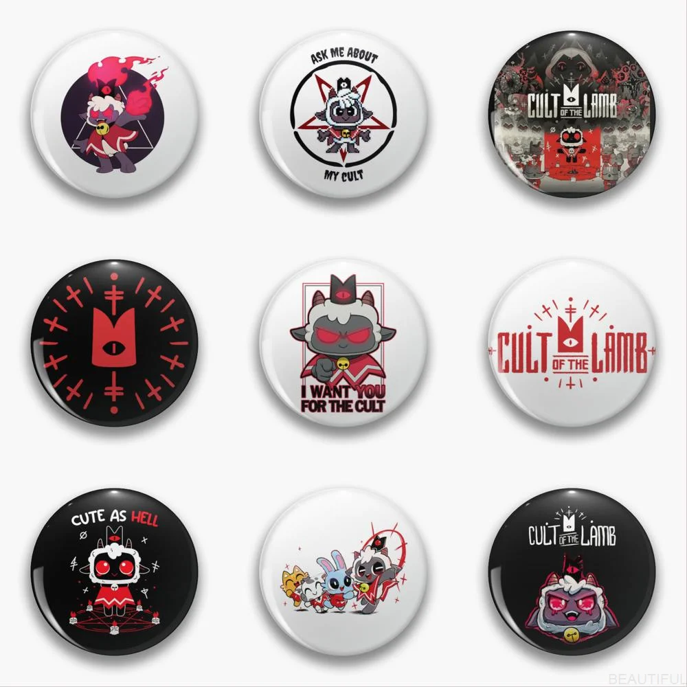 Cult Of The Lamb Pin Spilla Cute Fashion Cute Manga Collar Anime Pins Divertenti Vestiti Con Risvolto