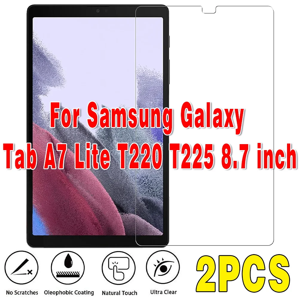 

2Pcs Tempered Glass For Samsung Galaxy Tab A7 Lite 8.7 inch SM-T220 SM-T225 Screen Protector 9H 0.3mm Tablet Protective Film