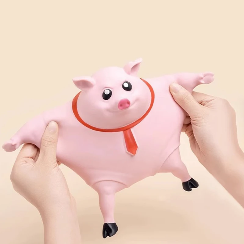 Creative New Pink Pig Squishy Stress Relief Decompression Toy Cute Squeeze Animal Little Pig Doll Pinch Fidget Toy 4
