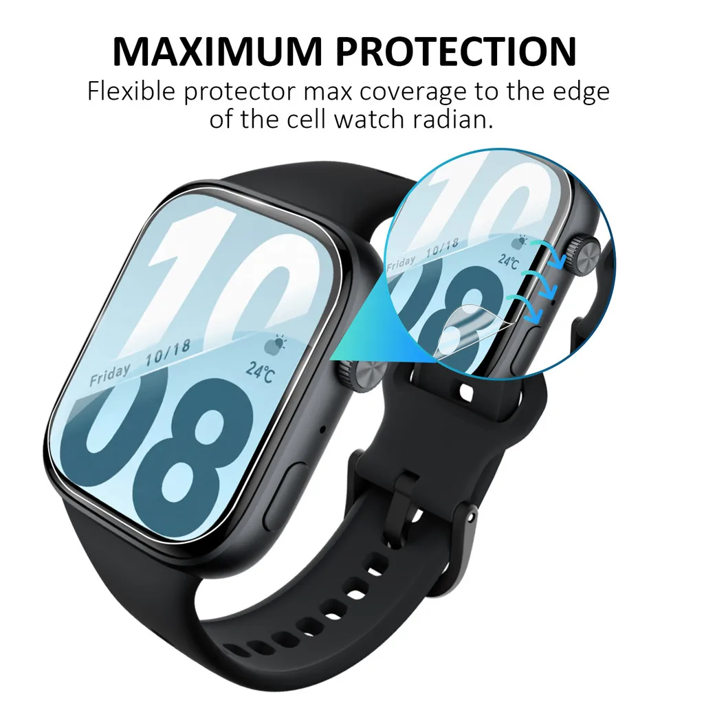 Premium Hydrogel Screen Protector: Ultra Clear, Soft Full Coverage, Anti-Scratch Film (2-5 Pack)
