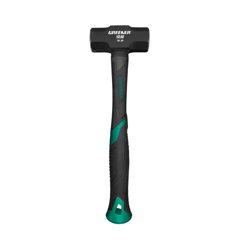 Green Forest Hammer Tool Integrated Stone Hammer Solid Large for Wall Smashing Construction Site