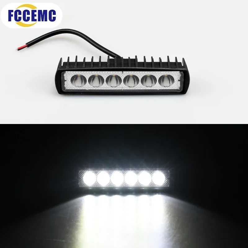 6 LED moto travail lumière haute luminosité projecteur tout-terrain Automobile camion conduite antibrouillard phares DRL conduite lampe 12V