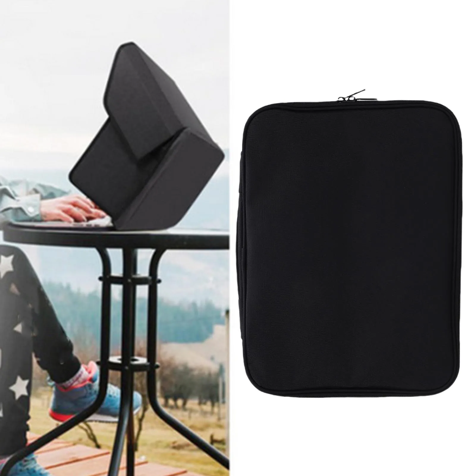 Laptop Sun Shade Lightweight Foldable Laptop Sunshade Bag for Working Outside Computer Privacy Hood Polyester 14.6x10.6in