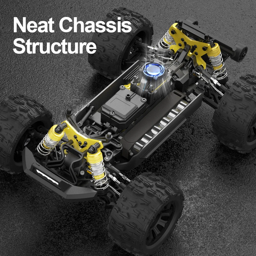 JIUSI PT14R V2 1/14 RC Car 4WD 80km/h Brushless 2.4G Remote Control Racing Car 3S 35C 2200mAh High Speed Off-road RC Truck 5