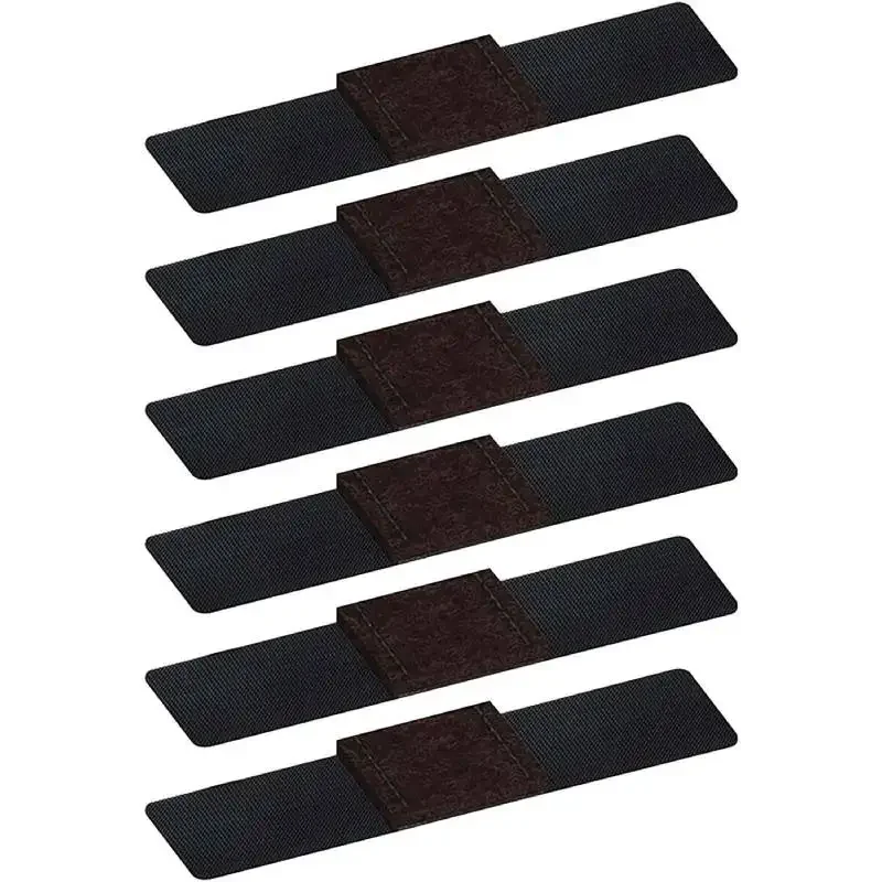 Furniture Felt Pads Wrap-Around Floor Protectors with Hook and Loop Fasteners for Hardwood Floors, 6-Pack