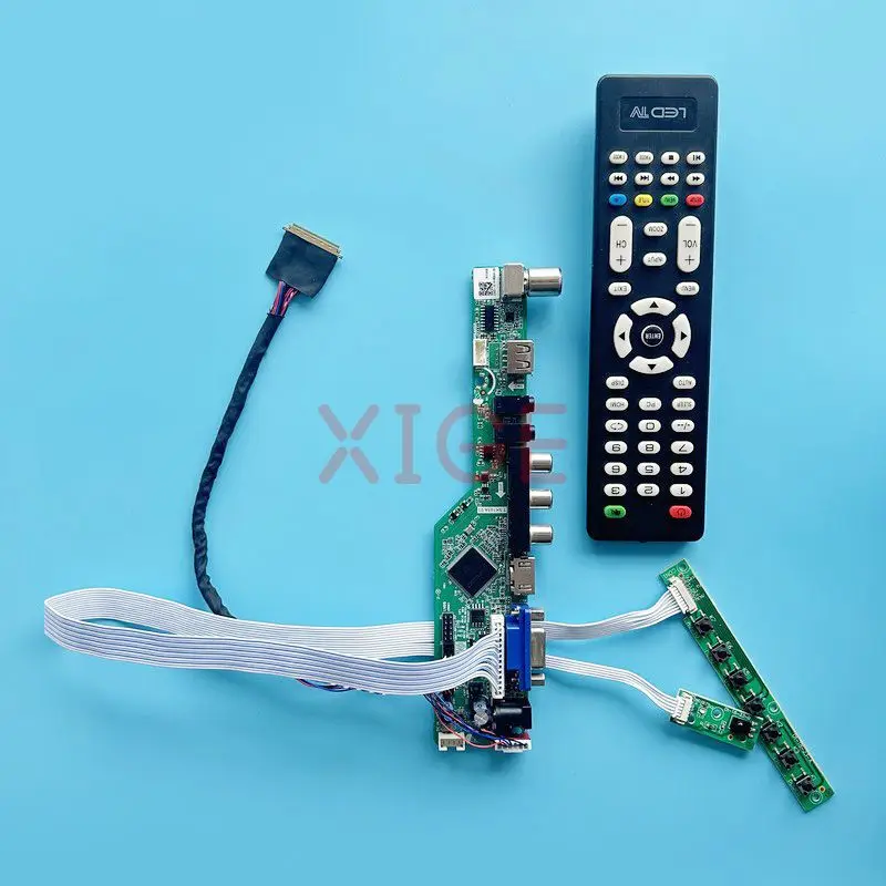 

Плата драйвера ЖК-контроллера для N173HGE B173HW01 B173HW02, VGA + HDMI + AV + USB 1920*1080, аналоговый зеркальный экран для ноутбука, 40Pin LVDS 17,3"