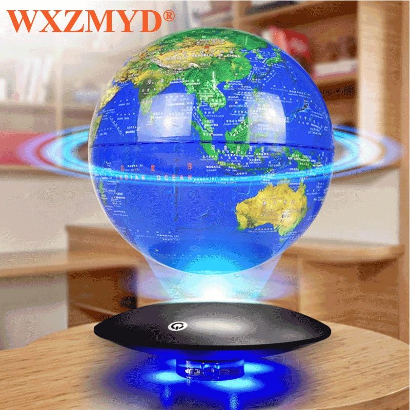 Creativity Magnetic Levitation Globe LED Night Light 6inch Globe Lamp Rotating Floating Lamp For Office Home Beedroom Decor Gift hatch night light