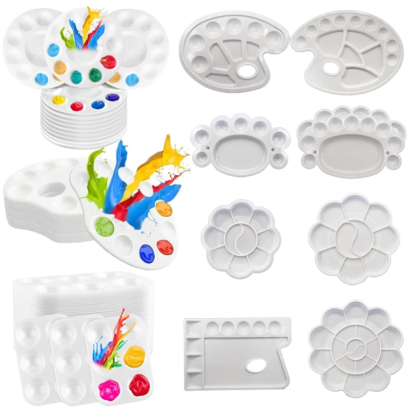 Color Palette Pigment Tray Plastic Office Educational Equipment for Art Students Beginner