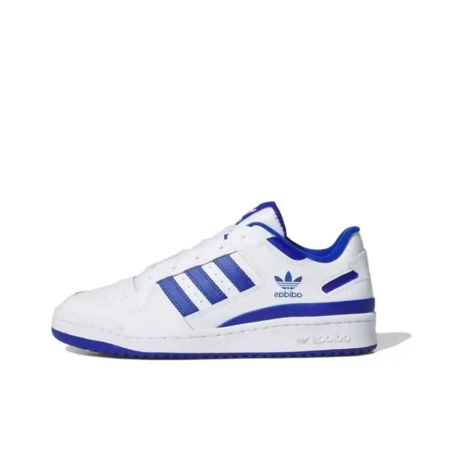 thumbnail image 1 of Zapatos de tabla ASAdidas Origins FORUM de cuero resistente al desgaste y corte bajo para hombre y mujer en blanco y verde, 1 of 4