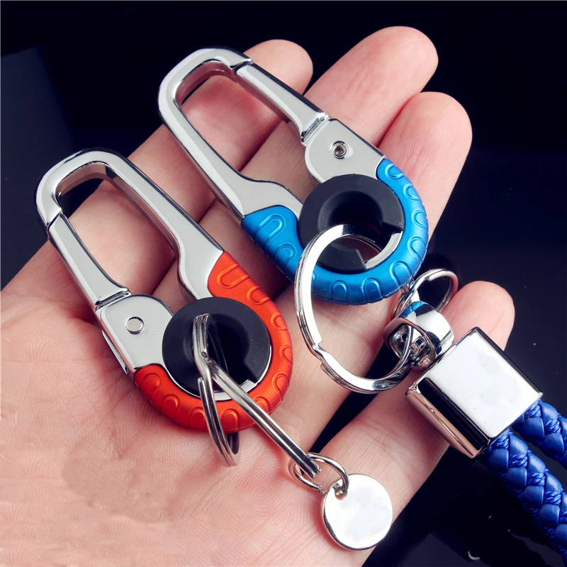 Car Keychain Hook Zinc Alloy Material Car Accessories Double Ring Car Key  Suitable for BMW Keychain Accessories Car Gadgets