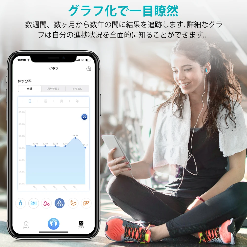 Bluetooth Body Fat Scale Smart Bathroom Scale Electronic Weight Scale BMI Body Composition Analyzer Digital Floor Scale 6