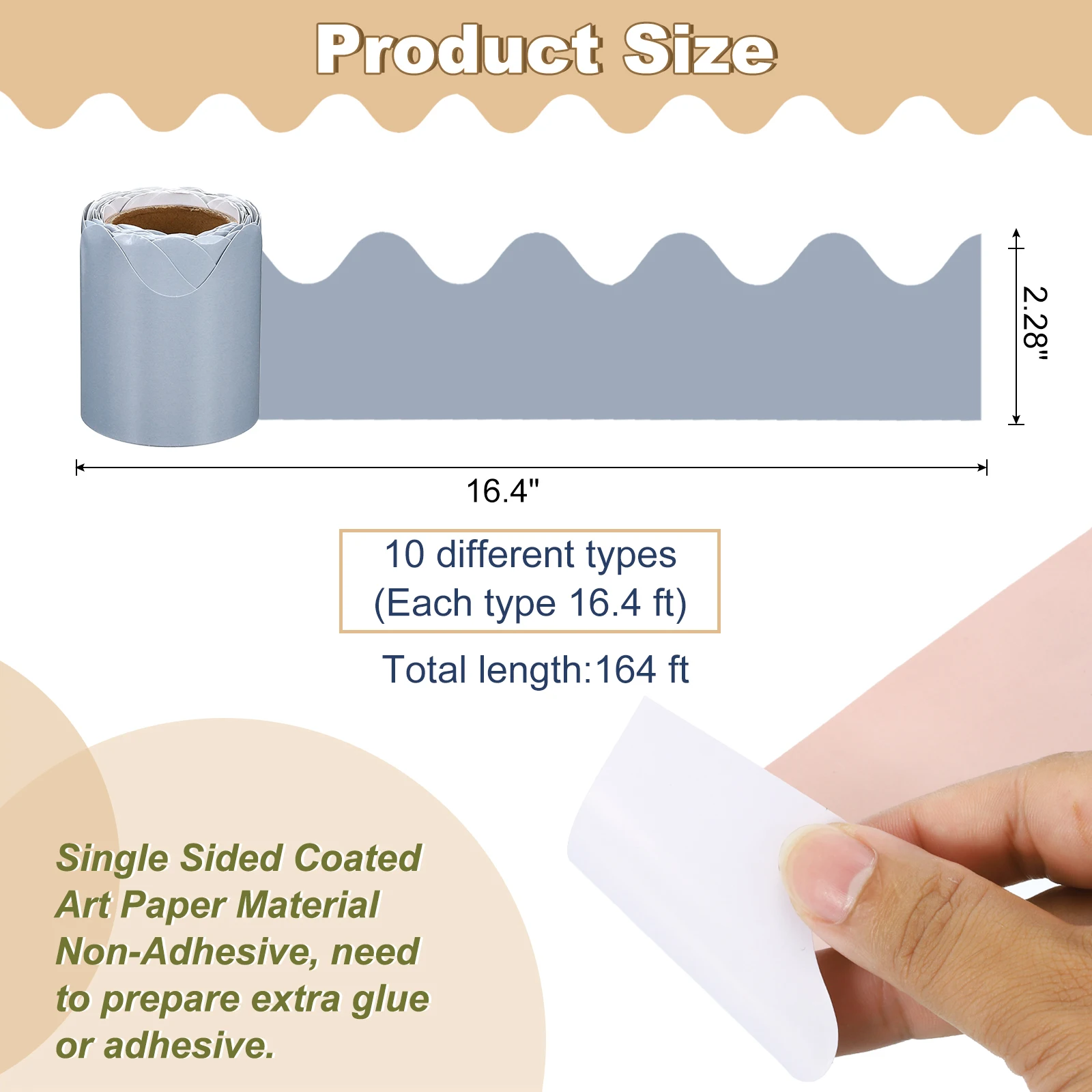 Bulletin Board Paper Border 10Rolls