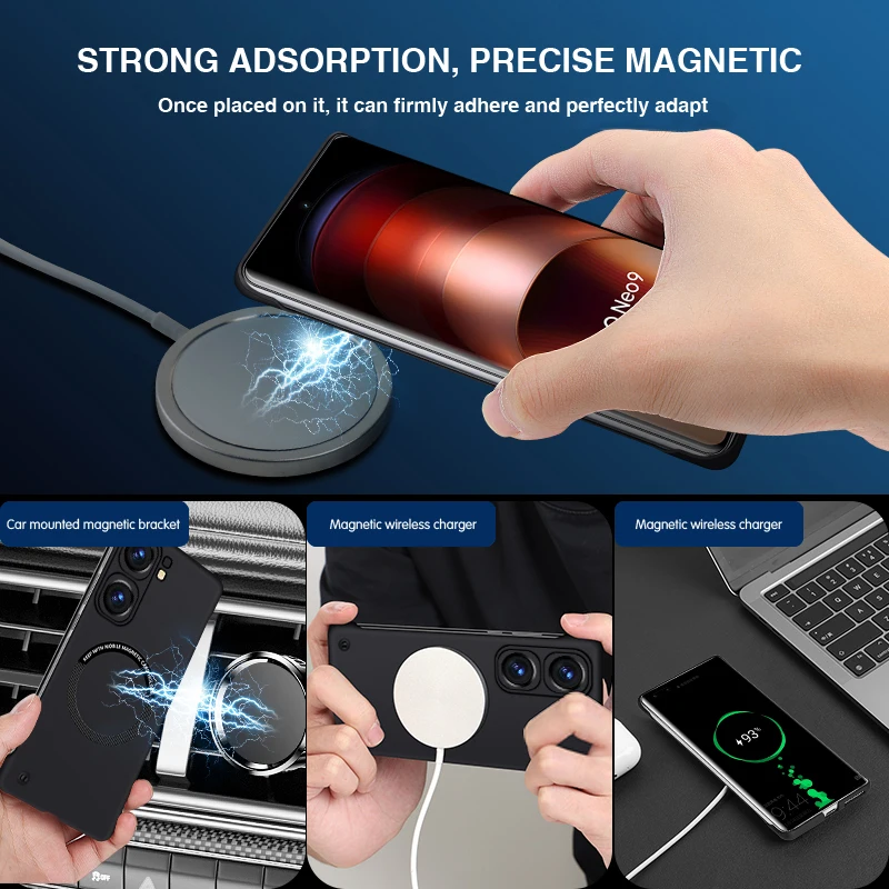 Deluxe Magnetic Frameless Phone Case - Slim, Durable, and Elegant Back Cover