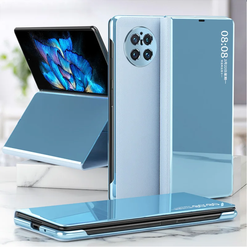 

Умный складной флип-чехол Chen Ruibo для Vivo X, складной зеркальный прозрачный чехол из искусственной кожи, чехол для телефона, чехол-подставка для ответа, чехол