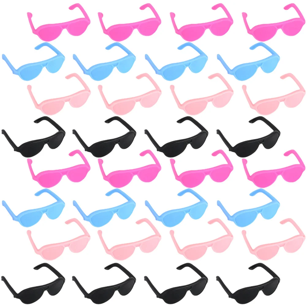 

Doll Glasses Plastic Mini Sunglasses Eyewear Eyeglasses Doll Dress Up Costume Accessories For Children