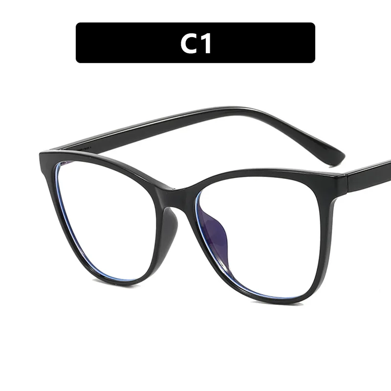 Fashionable Oversized Cat Eye Glasses Frame for Prescription Eyewear Short Sight Eyewear 0 -0.5 -1 -1.25 -1.5 -1.75 -2.0 To -6 2
