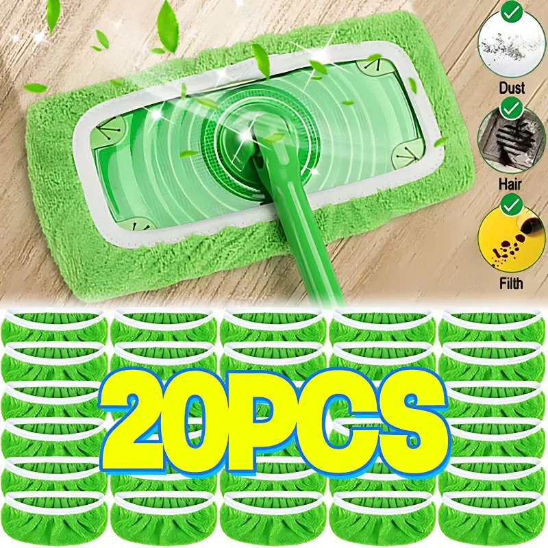 الرطب والجاف قابلة لإعادة الاستخدام ستوكات ممسحة منصات الأثاث الأخضر الأرضيات مكنسة تنظيف الملابس ممسحة رئيس استبدال منشفة خرقة قابل للغسل