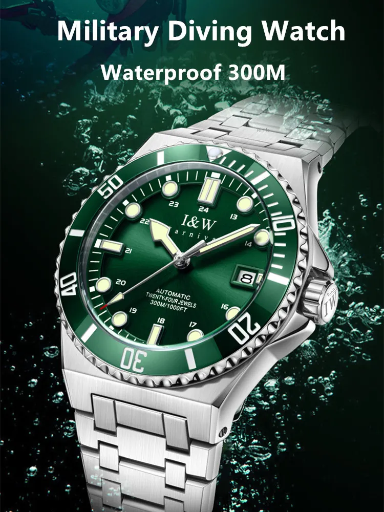 Carnival Waterproof 300M NH35 Automatic Watch Men Luxury