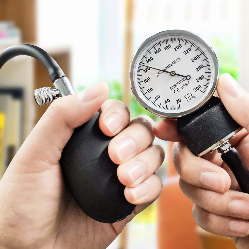 AiQUE Manual Blood Pressure Monitor BP Upper Arm Sphygmomanometer Aneroid Baumanometer Stethoscope with Zipper Bag for Adult