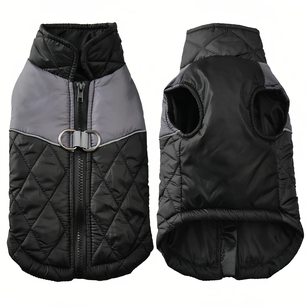 Windproof Reflective Winter Pet Jacket with D-ring