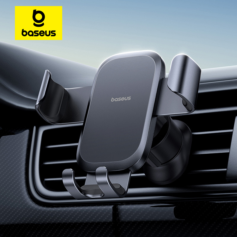 Baseus Metal Car Phone Holder Gravity Phone Stand Air Vent Car Holder Stand for iPhone Xiaomi Samsung Huawei Realme Moile Phone