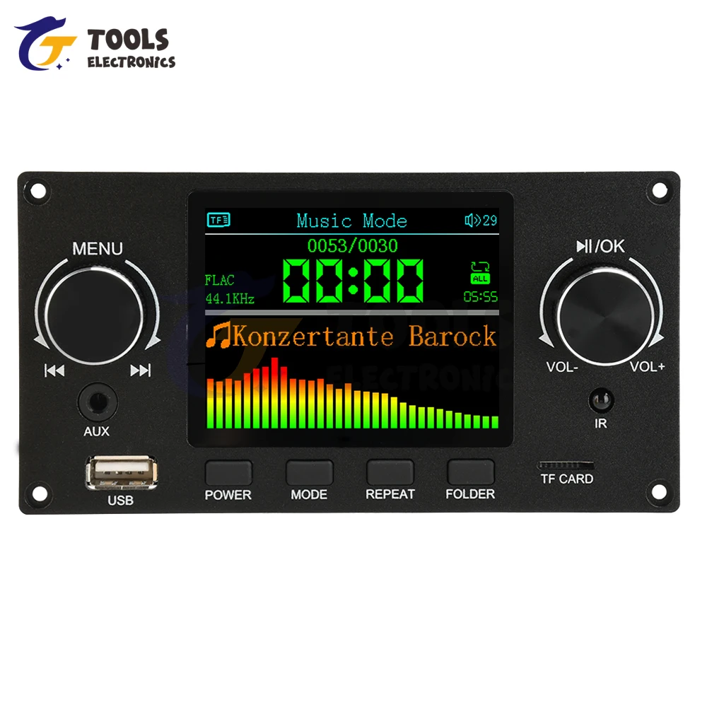 Audio Decoding Board 2.8 Inch TFT Color Screen Lossless Support I2S Digital Audio Output Player TF USB Call