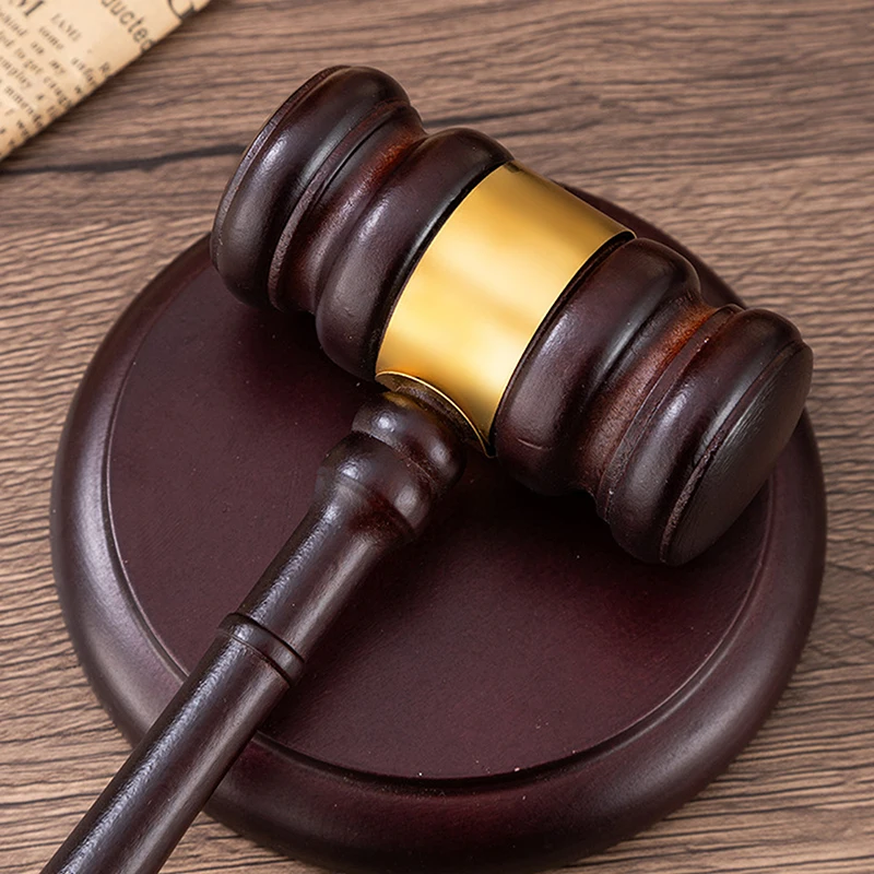 Perfect Desk Accessory, Wooden Gavel And Sound Block Set For Lawyers, Judges, Chairmen Of The Board Auction, Club Presidents