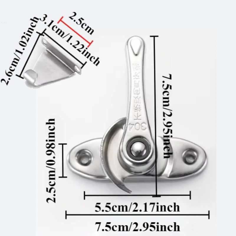 Aexit 360 Degree Rotate Slid Window Sash Lock Cam Acción