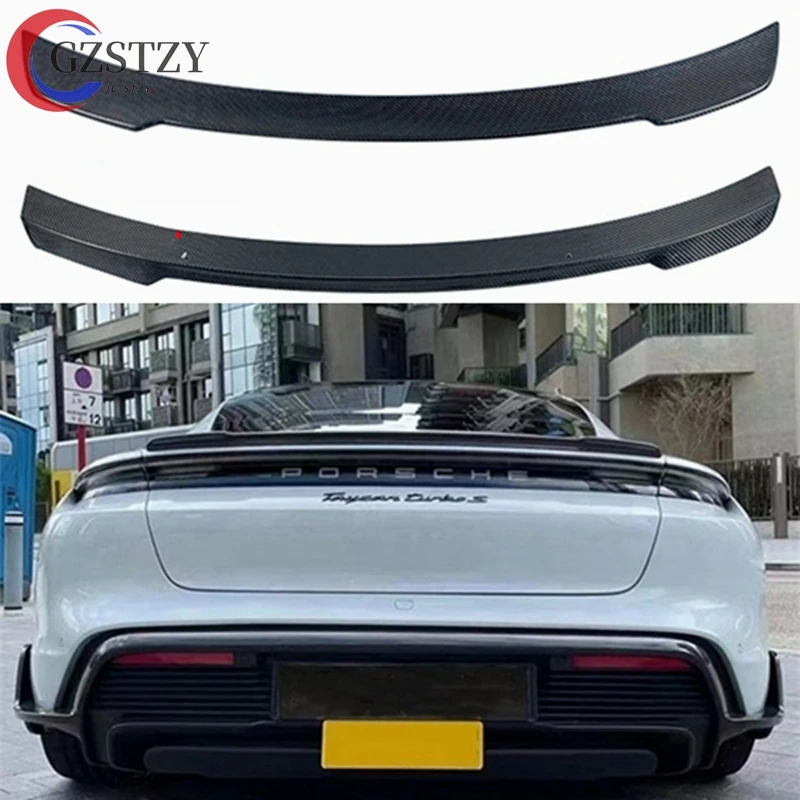 Автомобильный спойлер FD из настоящего углеродного волокна для заднего крыла багажника для Porsche Taycan / Turbo S 2019 2020 2021 2022 2023 Автомобильный спойлер FD из настоящего углеродного волокна для заднего крыла багажника для Porsche Taycan / Turbo S 2019 2020 2021 2022 2023