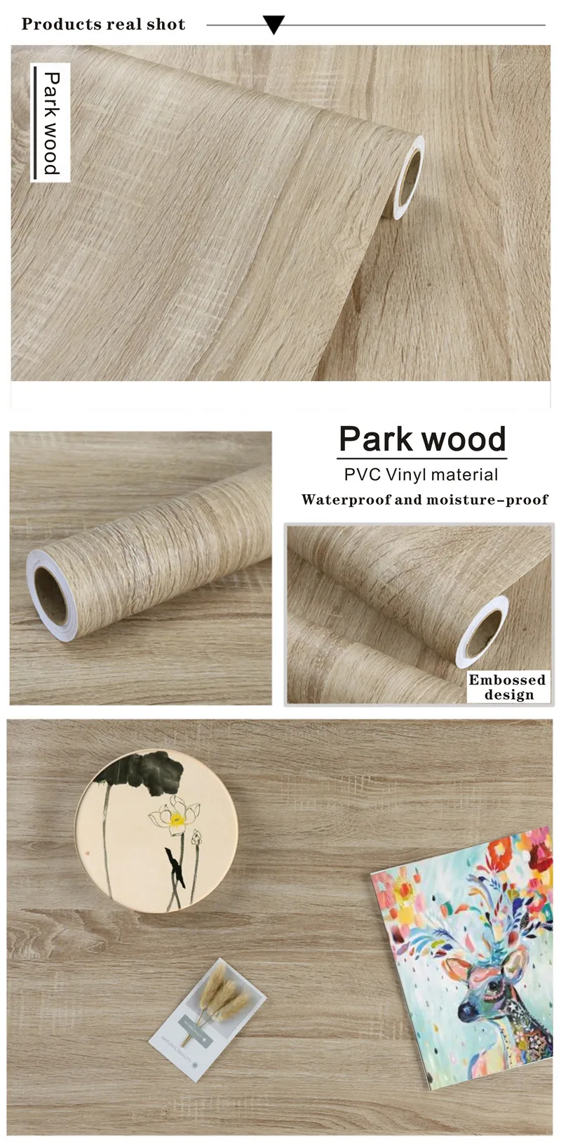 PVC Hackberry Adesivos para Guarda-Roupa, Armário, Mesa,
