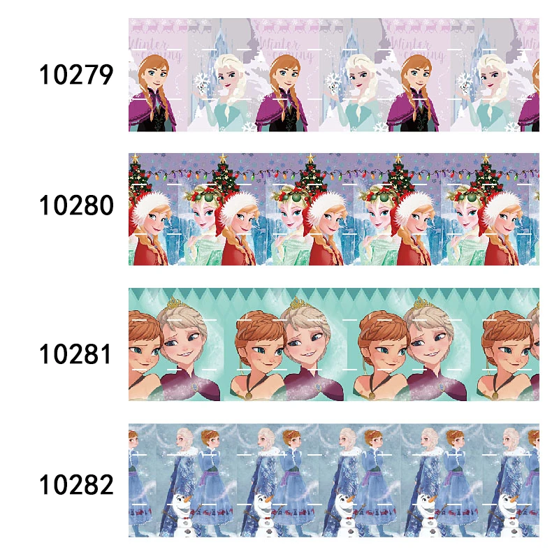 

Корсажная лента из мультфильма Disney «холодная принцесса», 25 мм, с принтом, 50 ярдов, для бантов «сделай сам», товары для рукоделия, декоративный материал